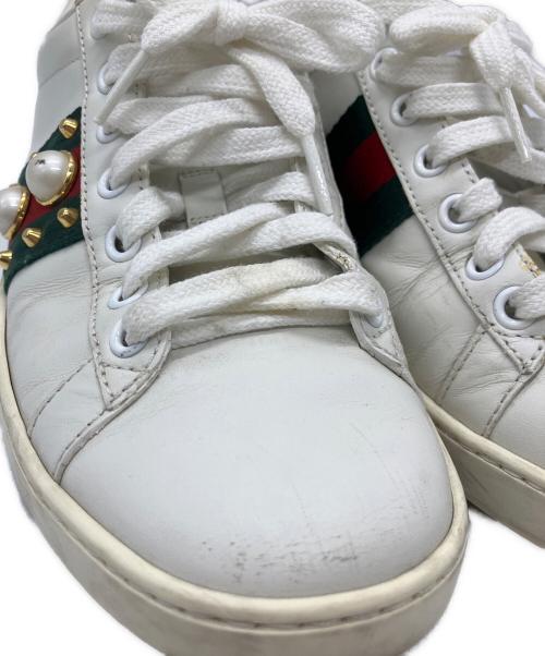 GUCCI（グッチ）GUCCI (グッチ) GUCCI　シェリーライン　スニーカー ホワイト サイズ:36の古着・服飾アイテム