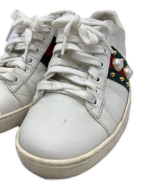 GUCCI（グッチ）GUCCI (グッチ) GUCCI　シェリーライン　スニーカー ホワイト サイズ:36の古着・服飾アイテム