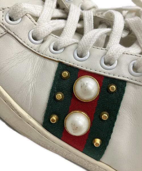GUCCI（グッチ）GUCCI (グッチ) GUCCI　シェリーライン　スニーカー ホワイト サイズ:36の古着・服飾アイテム