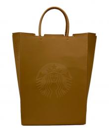 STARBUCKS COFFEE（スターバックス コーヒー）の古着「STARBUCKS COFFEE　2WAYレザートートバッグ」｜ブラウン