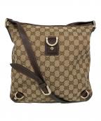 GUCCIグッチ）の古着「GUCCI　ショルダーバッグ」｜ブラウン×ベージュ