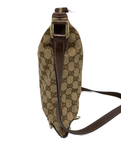 GUCCI（グッチ）GUCCI (グッチ) GUCCI　ショルダーバッグ ブラウン×ベージュの古着・服飾アイテム