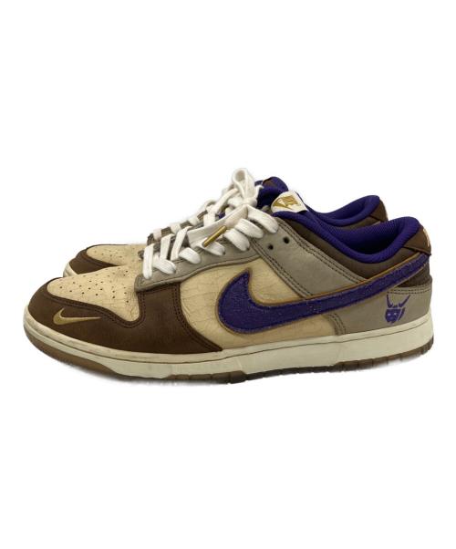 NIKE（ナイキ）NIKE (ナイキ) NIKE ローカットスニーカー ベージュ×ブラウン×パープル サイズ:27.5ｃｍの古着・服飾アイテム