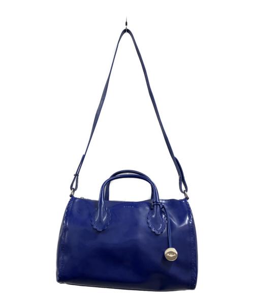 FURLA（フルラ）FURLA (フルラ) FURLA　ボストンバッグ ブルーの古着・服飾アイテム
