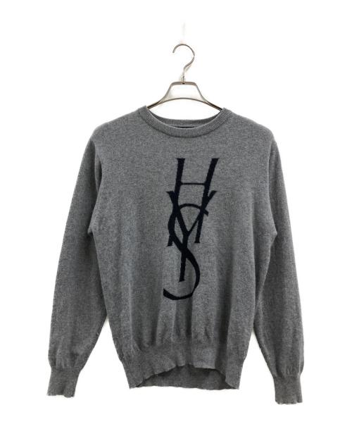 Hysteric Glamour（ヒステリックグラマー）Hysteric Glamour (ヒステリックグラマー) 薄手ニット グレー サイズ:Mの古着・服飾アイテム