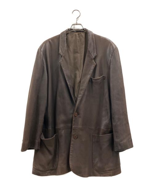 PAPAS（パパス）PAPAS (パパス) レザーコート ブラウン サイズ:不明の古着・服飾アイテム
