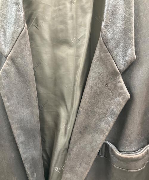 PAPAS（パパス）PAPAS (パパス) レザーコート ブラウン サイズ:不明の古着・服飾アイテム