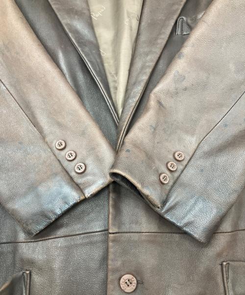 PAPAS（パパス）PAPAS (パパス) レザーコート ブラウン サイズ:不明の古着・服飾アイテム