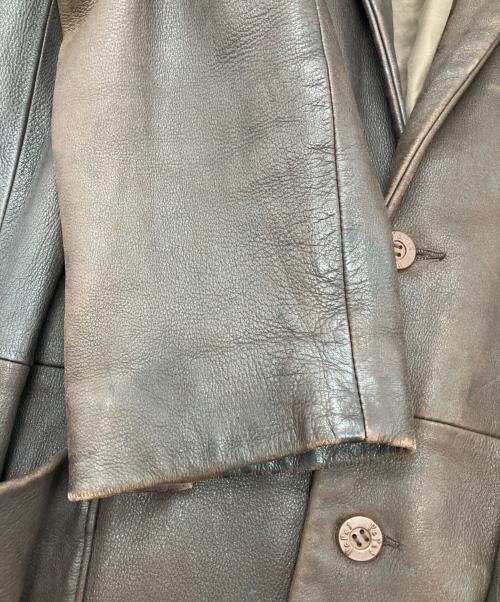 PAPAS（パパス）PAPAS (パパス) レザーコート ブラウン サイズ:不明の古着・服飾アイテム