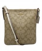 COACHコーチ）の古着「COACH　ショルダーバッグ」｜ホワイト×ベージュ