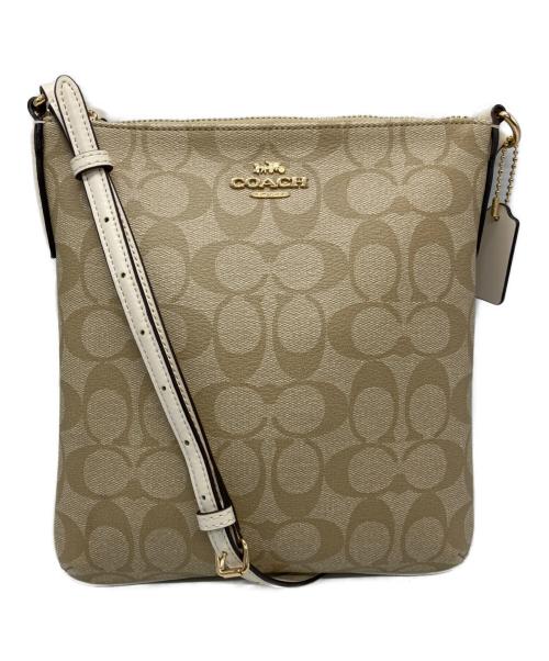 COACH（コーチ）COACH (コーチ) COACH　ショルダーバッグ ホワイト×ベージュの古着・服飾アイテム