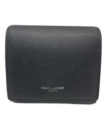 SAINT LAURENT（サンローラン）の古着「Saint Laurent　3つ折り財布」｜ブラック
