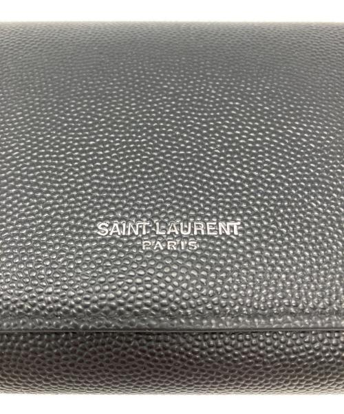 SAINT LAURENT（サンローラン）Saint Laurent (サンローラン) Saint Laurent　3つ折り財布 ブラックの古着・服飾アイテム