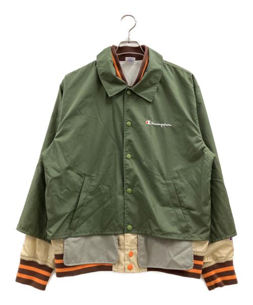 Champion（チャンピオン）Champion (チャンピオン) ナイロンジャケット グリーン サイズ:Mの古着・服飾アイテム