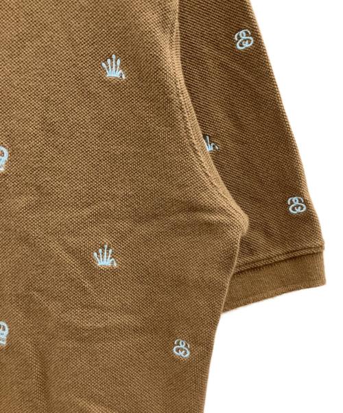 stussy（ステューシー）stussy (ステューシー) ポロシャツ ブラウン サイズ:Lの古着・服飾アイテム