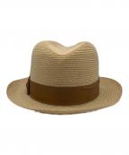 BROOKS BROTHERS×BILTMORE HATSブルックスブラザーズ×ビルトモアハット）の古着「BROOKS BROTHERS BILTMORE HATS 中折れストローハット」｜ナチュラル