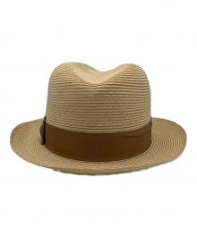 BROOKS BROTHERS×BILTMORE HATS（ブルックスブラザーズ×ビルトモアハット）の古着「BROOKS BROTHERS 	BILTMORE HATS 中折れストローハット」｜ナチュラル