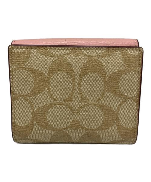 COACH（コーチ）COACH (コーチ) COACH　2つ折り財布 ピンクベージュの古着・服飾アイテム