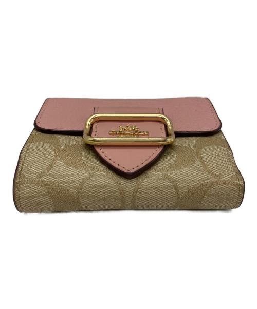 COACH（コーチ）COACH (コーチ) COACH　2つ折り財布 ピンクベージュの古着・服飾アイテム