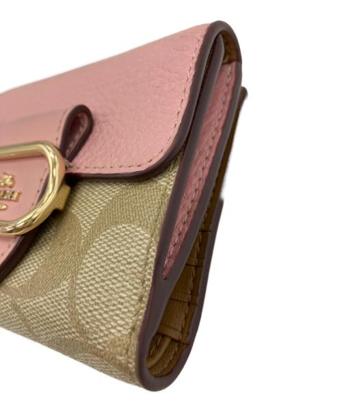 COACH（コーチ）COACH (コーチ) COACH　2つ折り財布 ピンクベージュの古着・服飾アイテム