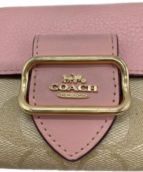 COACH（コーチ）COACH (コーチ) COACH　2つ折り財布 ピンクベージュの古着・服飾アイテム