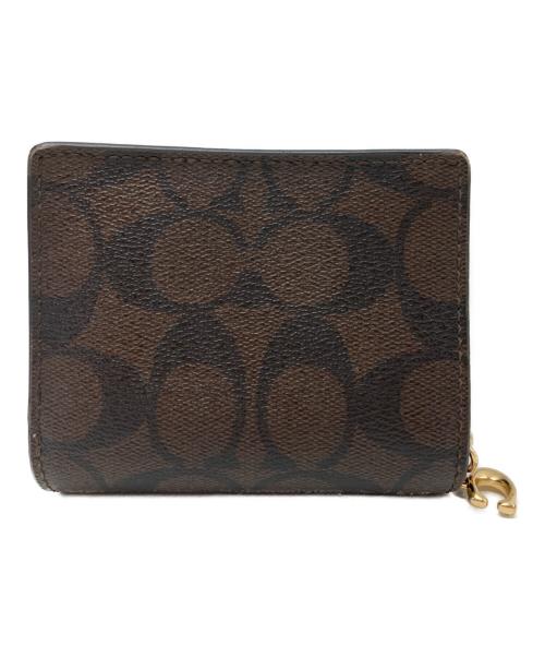 COACH（コーチ）COACH (コーチ) 2つ折り財布 ブラウン×ブラックの古着・服飾アイテム
