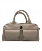 MARY QUANTマリークヮント）の古着「MARY QUANT　Wフラップポケットデイジー 2WAYトート」｜ライトピンク