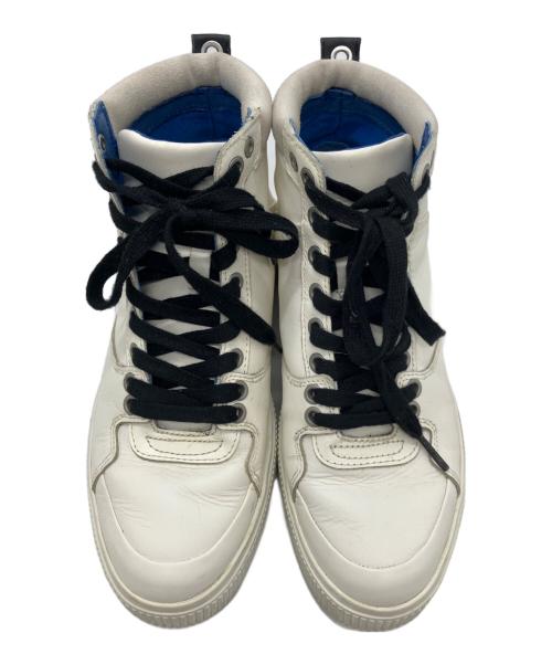 DIESEL（ディーゼル）DIESEL (ディーゼル) DIESEL　ハイカットスニーカー ホワイト×ブラック サイズ:25.5ｃｍの古着・服飾アイテム