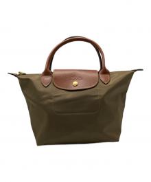 LONGCHAMP（ロンシャン）の古着「LONGCHAMP ハンドバッグ」｜オリーブ