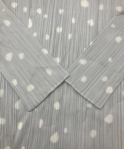 PLEATS PLEASE（プリーツプリーズ）PLEATS PLEASE (プリーツプリーズ) 薄手カーディガン グレー サイズ:4の古着・服飾アイテム
