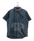 SUPREMEシュプリーム）の古着「ARC LOGO S/S WORK SHIRT」｜ネイビー