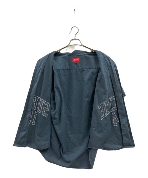SUPREME（シュプリーム）Supreme (シュプリーム) ARC LOGO S/S WORK SHIRT ネイビー サイズ:Lの古着・服飾アイテム