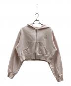 Sea Room lynnシールームリン）の古着「Brushed Cotton Pony Zipフーディー」｜ピンク