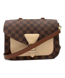 LOUIS VUITTON（ルイ ヴィトン）の古着「ダミエ ボーマルシェ」｜ブラウン×アイボリー