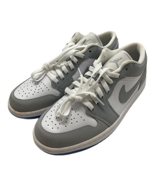 NIKE（ナイキ）NIKE (ナイキ) AIR JORDAN 1 LOW ホワイト×グレー サイズ:27の古着・服飾アイテム