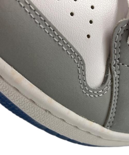 NIKE（ナイキ）NIKE (ナイキ) AIR JORDAN 1 LOW ホワイト×グレー サイズ:27の古着・服飾アイテム
