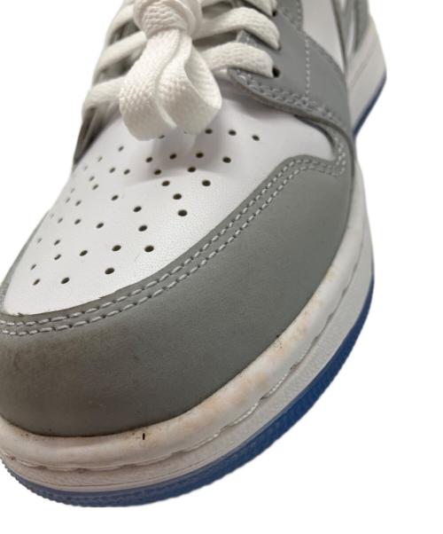 NIKE（ナイキ）NIKE (ナイキ) AIR JORDAN 1 LOW ホワイト×グレー サイズ:27の古着・服飾アイテム