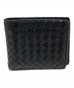 BOTTEGA VENETAボッテガベネタ）の古着「BOTTEGA VENETA　2つ折り財布」｜ブラック
