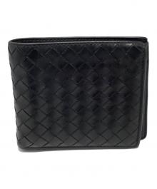 BOTTEGA VENETA（ボッテガベネタ）の古着「BOTTEGA VENETA　2つ折り財布」｜ブラック