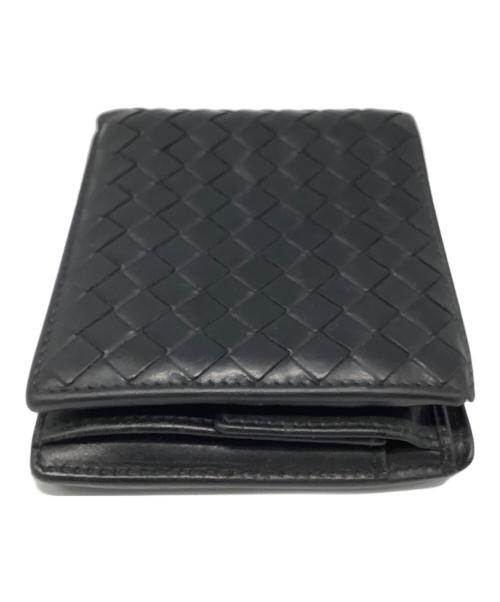 BOTTEGA VENETA（ボッテガベネタ）BOTTEGA VENETA (ボッテガベネタ) BOTTEGA VENETA　2つ折り財布 ブラックの古着・服飾アイテム