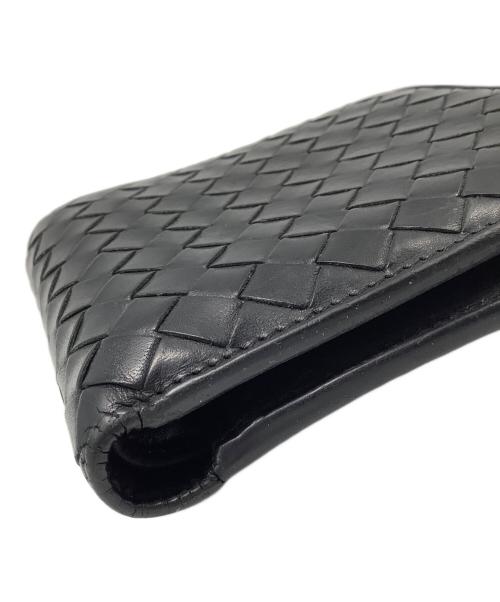 BOTTEGA VENETA（ボッテガベネタ）BOTTEGA VENETA (ボッテガベネタ) BOTTEGA VENETA　2つ折り財布 ブラックの古着・服飾アイテム