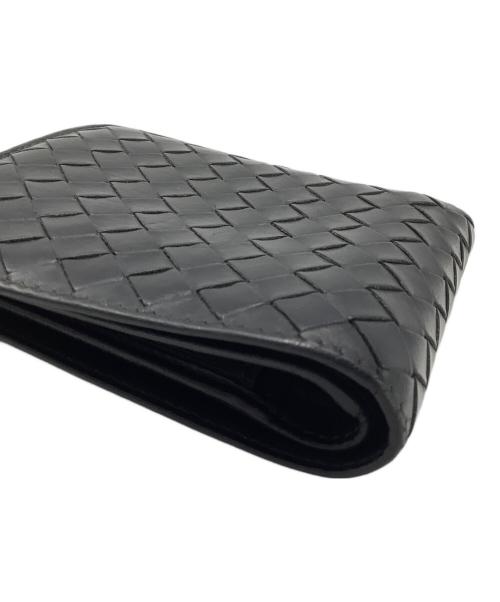 BOTTEGA VENETA（ボッテガベネタ）BOTTEGA VENETA (ボッテガベネタ) BOTTEGA VENETA　2つ折り財布 ブラックの古着・服飾アイテム