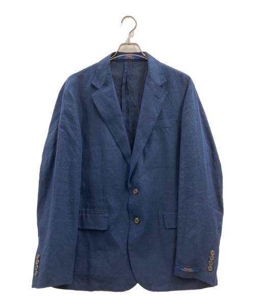POLO RALPH LAUREN（ポロ・ラルフローレン）POLO RALPH LAUREN (ポロ・ラルフローレン) リネンテーラードジャケット ネイビー サイズ:42Rの古着・服飾アイテム