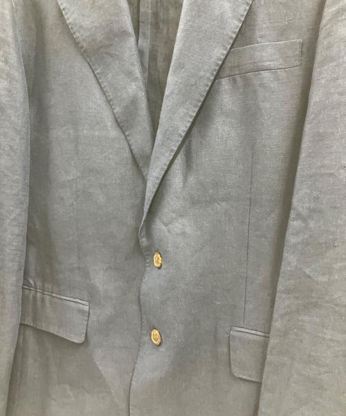 POLO RALPH LAUREN（ポロ・ラルフローレン）POLO RALPH LAUREN (ポロ・ラルフローレン) リネンテーラードジャケット ネイビー サイズ:42Rの古着・服飾アイテム