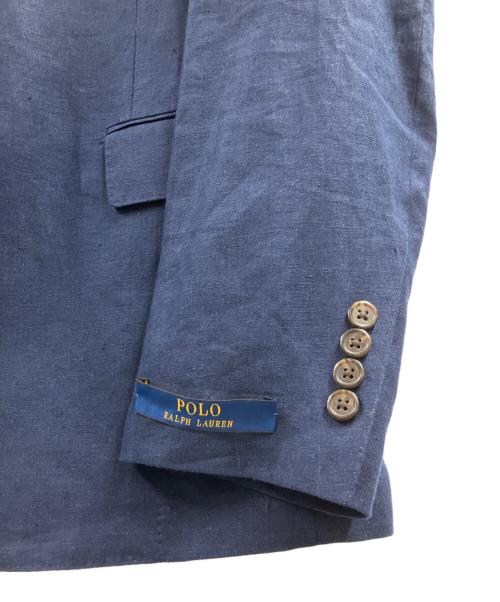POLO RALPH LAUREN（ポロ・ラルフローレン）POLO RALPH LAUREN (ポロ・ラルフローレン) リネンテーラードジャケット ネイビー サイズ:42Rの古着・服飾アイテム