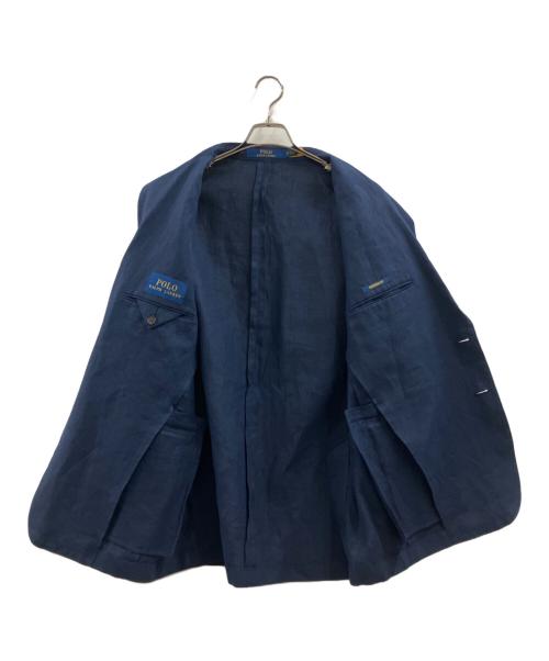 POLO RALPH LAUREN（ポロ・ラルフローレン）POLO RALPH LAUREN (ポロ・ラルフローレン) リネンテーラードジャケット ネイビー サイズ:42Rの古着・服飾アイテム