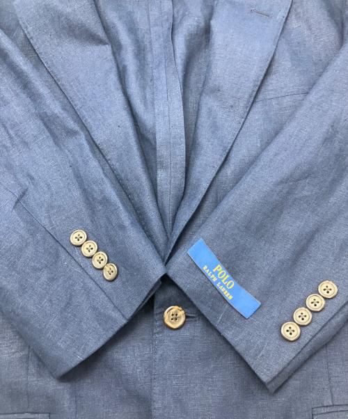 POLO RALPH LAUREN（ポロ・ラルフローレン）POLO RALPH LAUREN (ポロ・ラルフローレン) リネンテーラードジャケット ネイビー サイズ:42Rの古着・服飾アイテム