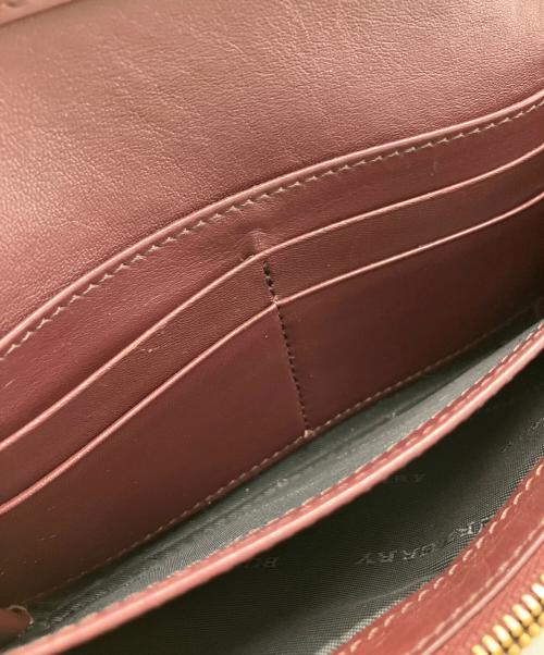 BURBERRY（バーバリー）BURBERRY (バーバリー) BURBERRY　長財布 ワインレッド×ベージュの古着・服飾アイテム