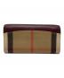 BURBERRY (バーバリー) BURBERRY　長財布 ワインレッド×ベージュ：10000円