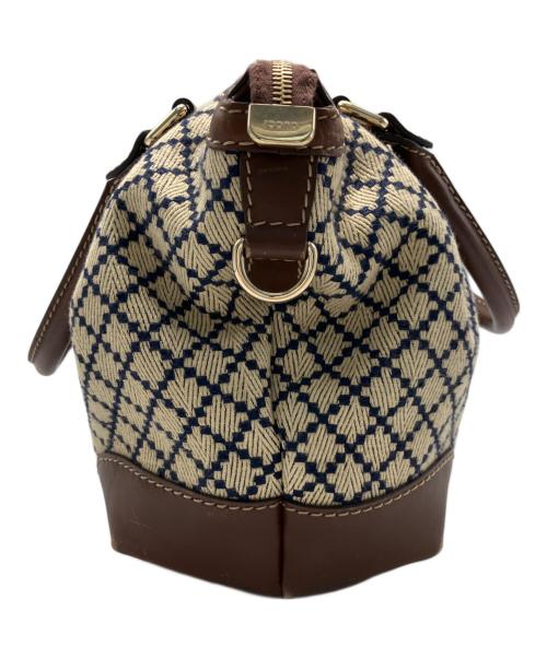 GUCCI（グッチ）GUCCI (グッチ) GUCCI　ディアマンテ　スーキー　ハンドバッグ ベージュ×ネイビーの古着・服飾アイテム
